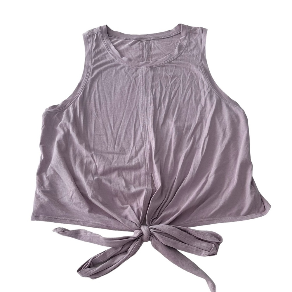 Lululemon Tie Front Crop Tank in Pink Lavender Size 6